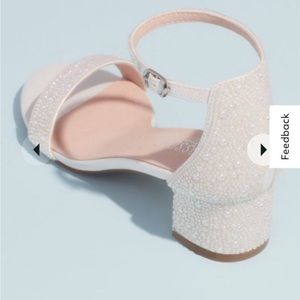 DB studio White pearl block heels